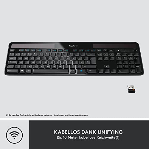 Logitech K750 Kabellose Solar Tastatur für Windows – Ansicht 5