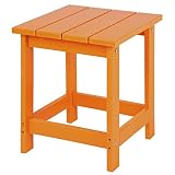 LZRS Adirondack Square Side Table, Pool Composite Patio Table,HDPE End Tables for Backyard,Pool, Ind