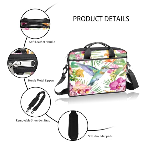 Bolso Para Laptop De 15 Pulgadas Hummingbird Orchids miniatura 4