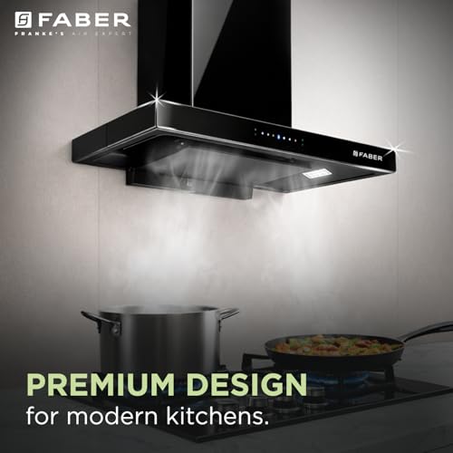 Image of Faber Thunderbolt 90cm 1800m /hr BLDC Chimney | Steam Clean T-Shape Silent Hood with Powerful Suction | Ideal for 4-6 Burners | 12Yr Motor, 5Yr Product Warranty | Hood Thunderbolt Max BLDC FLSWSCIN90