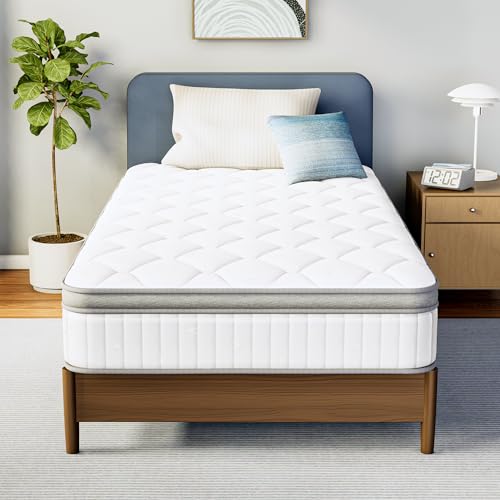 Image of Neo Sleep Twin Size Mattress, 10 Inch Hybrid Comfort & Supportive Mattress in a Box, Cooling Gel Memory Foam and Pocket Springs with Pressure Relief, CertiPUR-US Certified, Medium Plush Feel