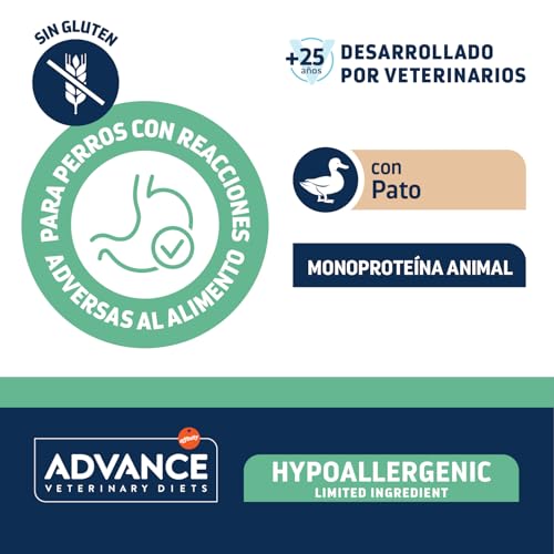 Advance Diets Nassfutter für Hunde, hypoallergen, mit Ente – 6 Dosen x 400 g
