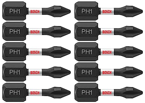 Image of BOSCH ITPH11B 10-Pack 1 In. Phillips #1 Impact Tough Screwdriving Insert Bits