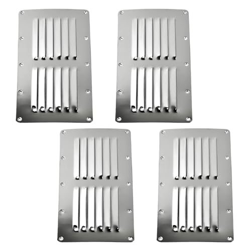 Évent rectangulaire Marine City en acier inoxydable pour ventilation de cale de bateau