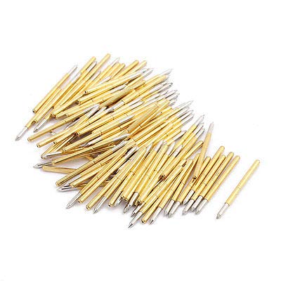 Wiring Connecting Terminals - 100pcs P125-B 2.0mm Dia 32mm Length Metal Spring Pressure Test Probe Needle