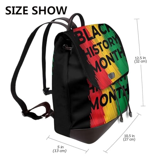 Black History Month Microfiber PU Leather Backpack Lightweight Daypack Bag for Travel Business Commute Gym2