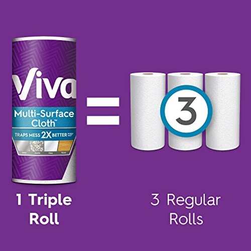 Viva Multi-Surface Cloth Paper Towels, Choose-A-Sheet - 6 Triple Rolls = 18 Regular Rolls (165 Sheets Per Roll) #TOP6