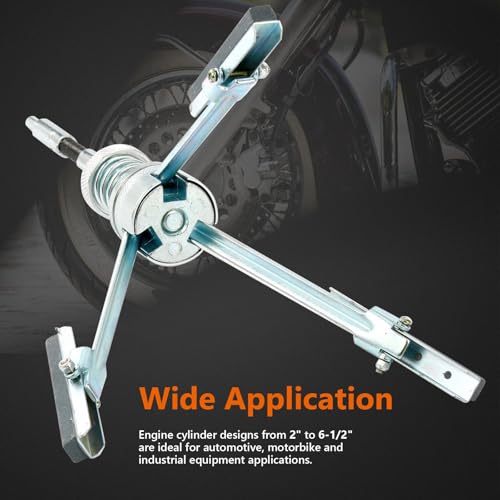 BOOMSTART Motorzylinder-Honwerkzeug, einstellbarer Entglaser 50,8-165,1 mm (2- 6-1/2) mit 3x 76,2 mm (3) Honsteinen, 220er Körnung, Zylinderhobel für Motor- & Bremszylinder