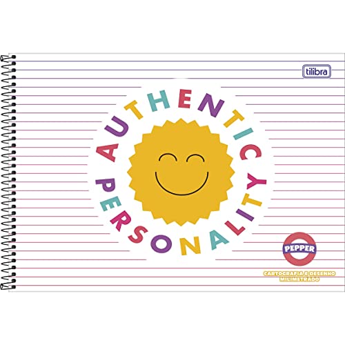 Caderno Cartografia C/D 80 Folhas Milimetrado Pepper Tilibra