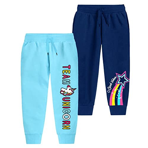 Image of Trampoline Kids Cotton Blend Trackpants Pack of 2 with Drawstrings & Ribbed Cuffs | Vibrant Printed Joggers for Boys & Girls | Soft Waistband & Side Pockets | Everyday Comfy Wear
