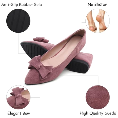 Image of SAILING LU Women's Bow-Knot Pointed Toe Ballet Flats
