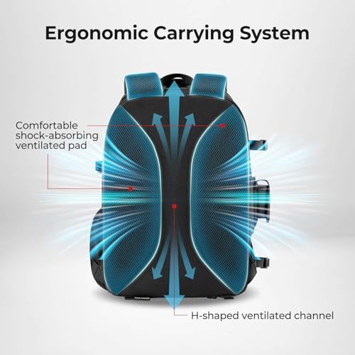 Piscifun Fishing Tackle Backpack with Rod & Gear Holder, Lightweight Outdoor Water-Resistant Fishing Shoulder Storage Bag with Protective Rain Cover, Black - image 3