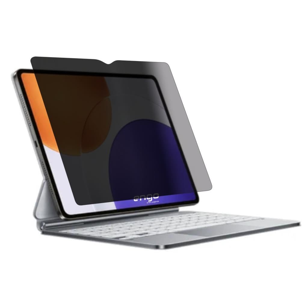 Engo Xiaomi Pad 7s Pro 12.5 İnç İle Uyumlu Hayalet Ekran Koruyucu, Yandan Görünmeyen Anti-Spy Gizlilik (Privacy) Koruması, 9h Temperli Nano Kırılmaz Esnek Cam, Parlama Ve Parmak İzi Önleyici