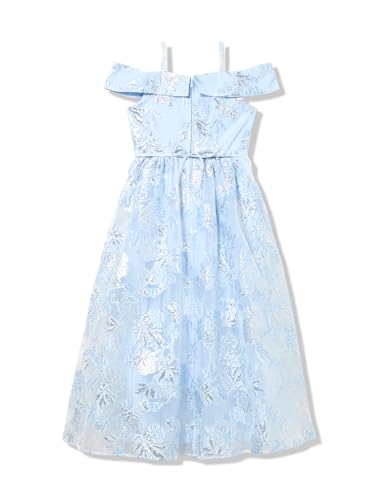 Speechless Girls' Off The Shoulder Maxi Party Jacquard Dress3