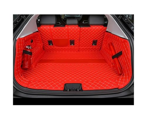 Tapis de Coffre Pour Jaecoo J7 PHEV 2025 en Cuir Synthétique Rouge Full Set