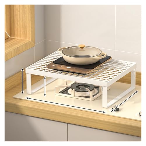 QSTGX Gas Stove Top Cover Burner Covers For Electric Stove Features non-slip rubber pads Includes storage bucket(White,Storage box-50x30x10 cm)
