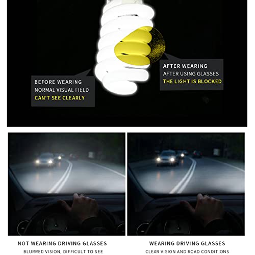 mincl Outdoor Night-Vision Driving Reading Glasses for Women Bifocal Reading Sunglasses Wrap Around Anti Glare Yellow Sun Glasses (brown&yellow, 2, multiplier_x)