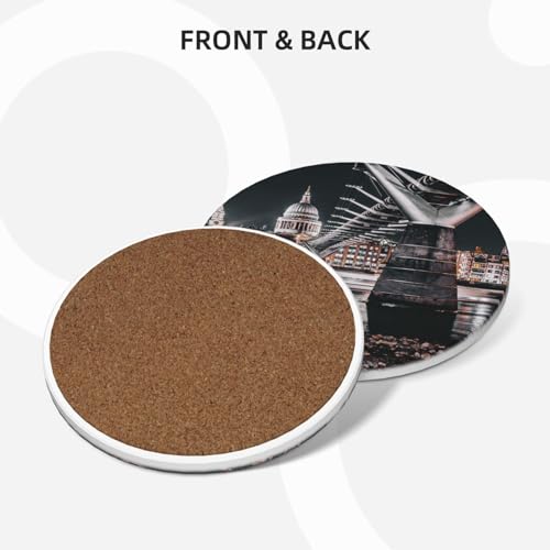 Dessous de verre liège et céramique absorbant avec support - 6