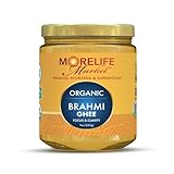 MoreLife Market Organic Brahmi Ghee | Ayurvedic Brain & Nervous System Support with Organic Grass-Fed | Clarified Butter & Brahmi Herb – Medicated Ghee for Memory, Calm & Sleep – 9oz