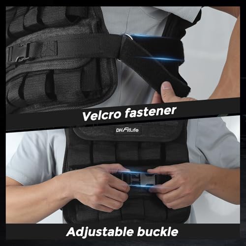 DH FitLife 20kg Adjustable Weighted Vest, Compact & Stable for Muscle Building & Strength Training, Weight Vest, Running Vest for Men & Women, Fitness Training Vest - Image 6