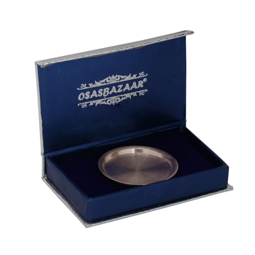 Image of Osasbazaar Pure Silver Plate for Bhog, Chaandi ki Plate, Puja Dish for Balgopal Laddu Gopal - 97%-99% BIS Hallmarked