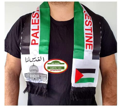 Palestine Flag Scarf Palestine wedding Gift Jerusalem Arab Shemagh Arafat KEFFIYEH AL-AQSA QUDS Free Gaza Scarf3