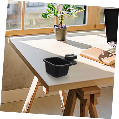 Caneca de Basura Pequeña Clip para Escritorio Negra miniatura 3