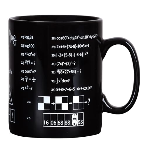Froster Taza para Genios, Taza Matemática, Mug Negro 300 ml
