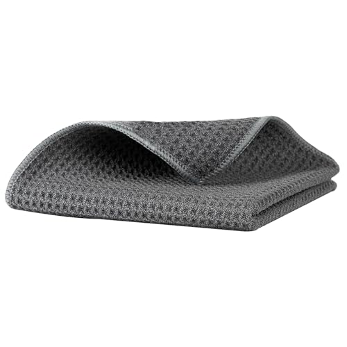 Toalla de gofre de secado rápido, paño de limpieza de microfibra para el hogar, garaje, suelo, muebles, , coche, camión, motocicleta, espejo