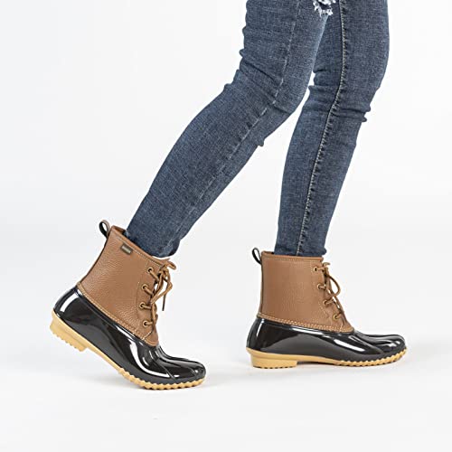 Gawbaw Women's Duck Snow Boots - Waterproof Rain Boots Lace Up Ankle Winter Snow Boots For Women #TOP6