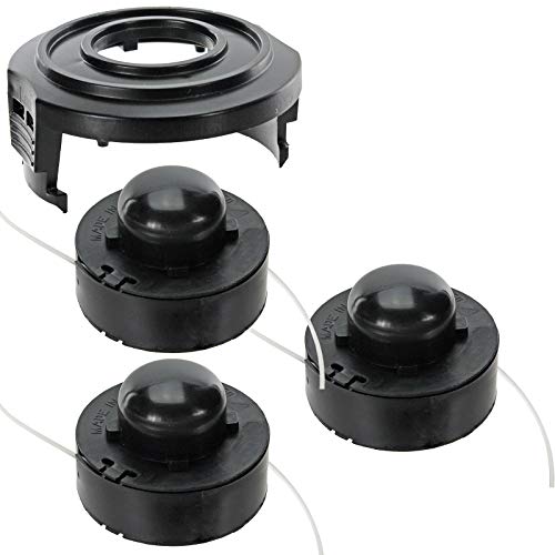Price comparison product image SPARES2GO Strimmer Line & Spool Cover Kit for Challenge N1F-GT-220 / 250-C N1F-GT-250 / 350-B Trimmer (3 Spools)