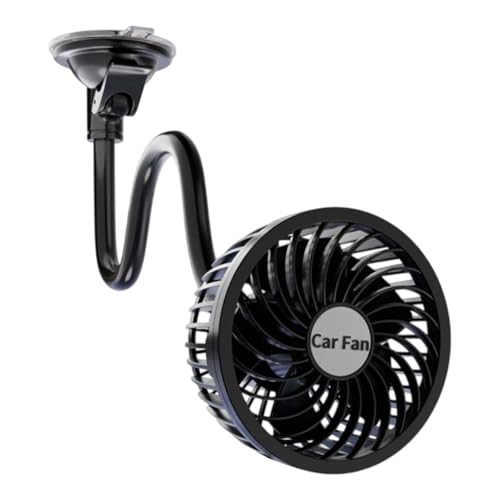 GTFYUDGH Ventilador de autos portátiles, ventiladores de autos que soplan aire frío,Ventilador de enfriamiento ajustable de 12V - Circulación de aire recargable potentes accesorios automáticos