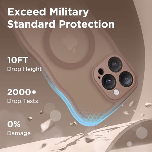 Protection caméra complète iPhone 16 Pro Max coque antichoc marron mat