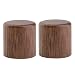 Dopro 2pcs Wood Knobs Tele Style Dome Knobs Wood Control Knobs Guitar Bass Wood Barrel Knobs Walnut Wood
