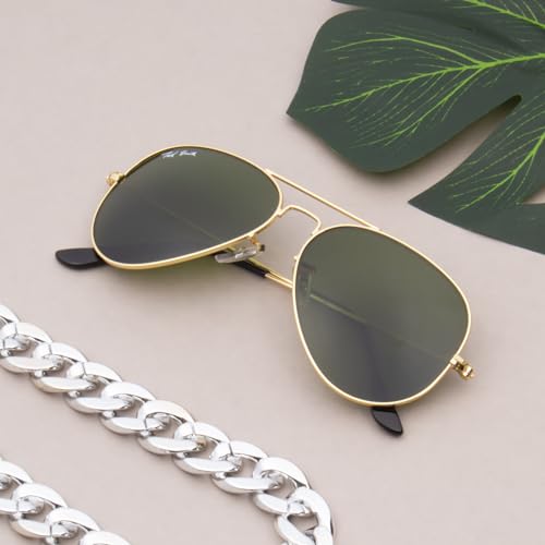 Image of Ted Smith Mens Womens Polycarbonate Uv Protection Metal Pilot Sunglasses
