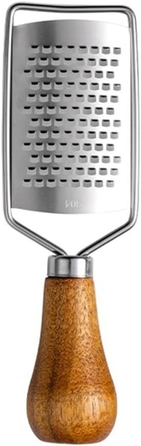 Steel Mini Cheese Grater Wood Handle Compact Space Saving Shredding Kitchen Tool
