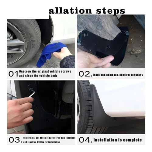 Guardabarros de coche para Tesla Model 3 2016-2019 kit de protector delantero trasero 5