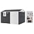 GarveeLife 10x8FT Outdoor Storage Shed with Pushable Window - LED Lamp, Pegboard, Metal Garden Shed with Sloping Roof, Breathable Vent, and Lockable Doors