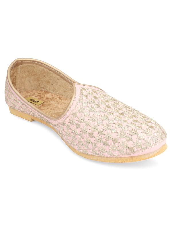 Hulya Sherwani Shoes Punjabi Jutti Mojari Wedding Ethnic Footwear-Designer Wear (Peach, Numeric_6) (B0BNG31CNB) Amazon Price History, Amazon Price Tracker