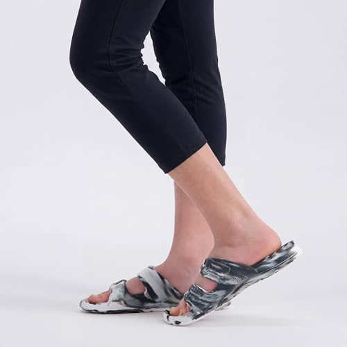Image of Totes Kids Everywear Double Buckle Slide Sandals Lightweight Waterproof Slides with Textured Footbed