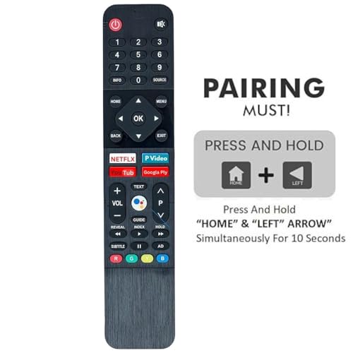 Image of Replacement Remote Applicable for Skyworth Itel Coocaa & Sansui JSW43ASFHD LED Smart Android TV with Voice, Google Assistance- Pairing Required (Remote Type 2)