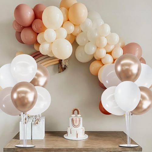 Support de ballon table blanc et doré TONIFUL pour décoration chic