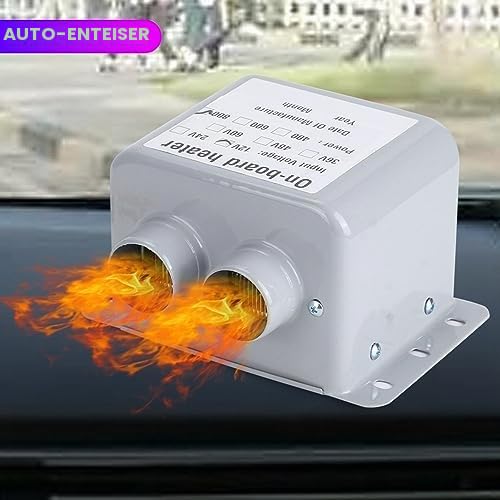 Elektro-Autoheizung, 12V 800W 2-Loch-Winterheizung Hocheffiziente Sicherheitsabtauentfernung für Camping, Glas Abtauen