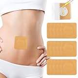 Poochies Sprouts 15PCS Disposable Castor Oil Patches for Belly Button, 2.8 x 2.8 inches Castor Pack Wrap, Self-Addhesive, Highly Absorbent Belly Button Patch (Oil Not Included)