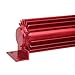Klanata 12in Heat Sink, Dual Channel Cooler and Trans Cooler with Aluminum Finned Anodize Dual Pass, Universal Fit for Car Truck (Red)