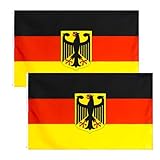 Was wirst du bekommen: Die 2 stück deutschland flagge, professionell mit doppelten nähten am rand verstärkt. Fahnenhalterung lassen sich die flaggen mit dem wind drehen,um die flagge optimal zu erkennen,somit erreichen sie immer das perfekte ergebnis.