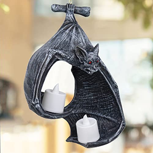 Bat Wall Tealight Holder, Wall Sconce Candle Holder, Rustic Wall Decor Sculpture Hanging Decor, Halloween Candleholder For Living Room, Bedroom A #TOP3