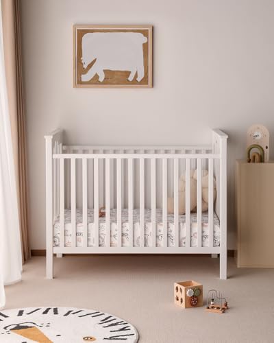 Yoofoss Baby Crib Sheets 2 Pack for Boys and Girls - 52x28 Fitted Crib Sheet Neutral Fits for Standard Crib and Toddler Mattress, Ultra Soft Breathable Microfiber Animal World