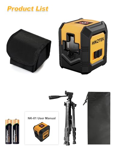 Nikotek Nivel láser Verde con Trípode Mejorado de 1,2 m,Láser de Línea Cruzada Horizontal y Vertical de haz Brillante Autonivelante para Decoración del Hogar, Bricolaje etc.Batería y Trípode Incluidos - imagen 8