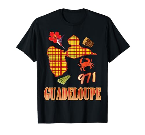 Guadeloupe 971 Style Madras - Idee Cadeau Gwadloup gwada T-Shirt